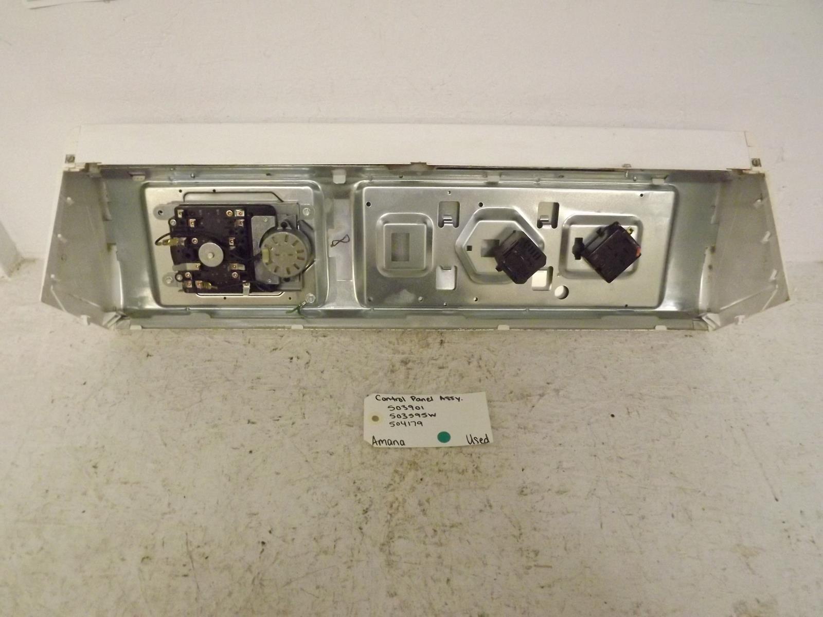 Amana Dryer 503901 503595W 504179 Control Panel Assembly Used Amana Dryer 503901 503595W 504179 Control Panel Assembly Used